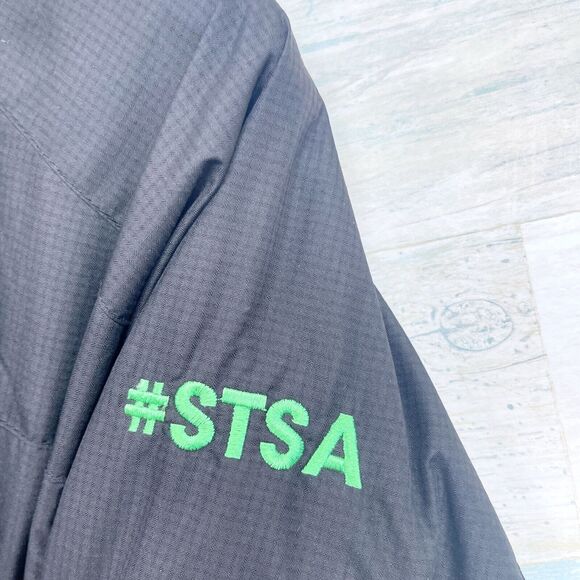 Cricket Wireless Fleece Lined Hooded Winter Jacket Black Employee Uniform Small - Picture 5 of 8